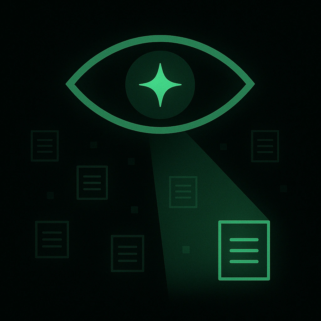 KI Auge durchsucht Web-Dokumente